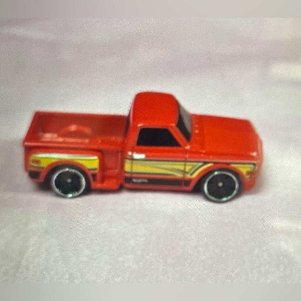 Red Hot Wheels Custom ‘69 Chevy Step side pickup Truck)